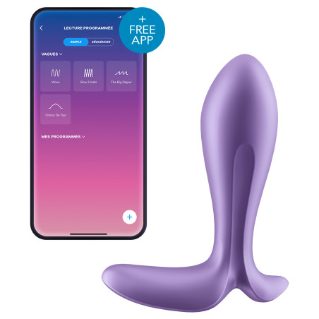 Plug connecté INTENSITY PLUG Satisfyer 7 x 2.5cm Mauve