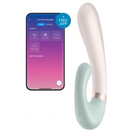 Stimulateur Point G connecté HEAT WAVE Satisfyer 14 x 3.5cm Menthe