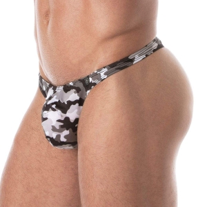 String de bain ICONIC SWIM Camouflage Gris