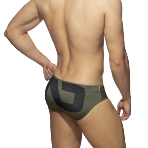Slip de bain EXTRA-LARGE LOGO Kaki