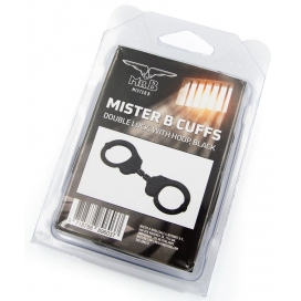 Menottes en métal DOUBLE LOCK Noires 2