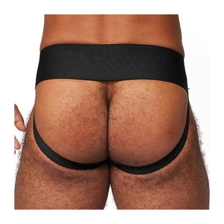 Jockstrap en cuir Mister B Noir-Rouge