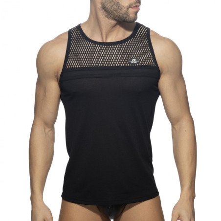 Débardeur MESH-STRIPED Noir