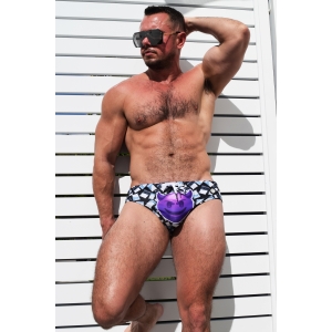 Slip de bain FEED ME SWIM Noir-Blanc