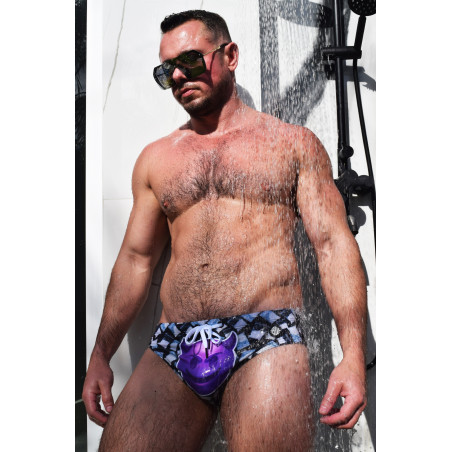 Slip de bain FEED ME SWIM Noir-Blanc