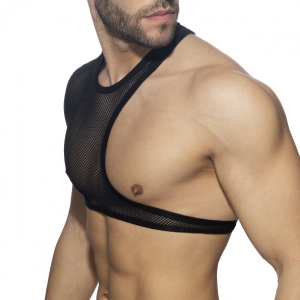 Crop Top IRREGULAR MESH Noir