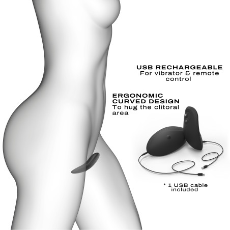 Culotte vibrante télécommandée DISCREET VIBE 10 Vibrations