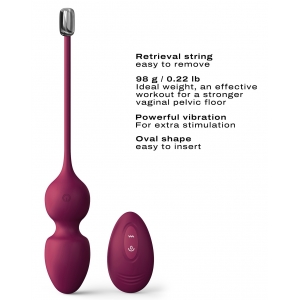 Oeuf Vibrant LOVE BALLS Dorcel 9 x 3.5cm Mauve