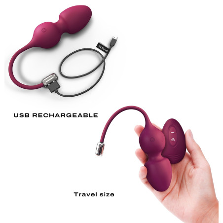Oeuf Vibrant LOVE BALLS Dorcel 9 x 3.5cm Mauve