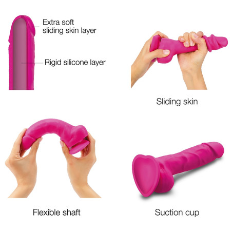 Gode SLIDING SKIN Strap-On-Me S 13 x 3.7cm Rose