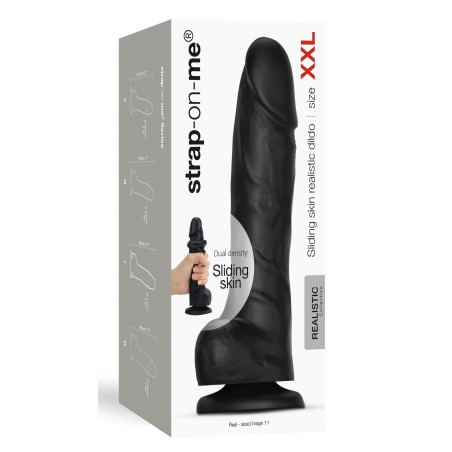 Gode SLIDING SKIN Strap-On-Me XXL 16 x 4.4cm Noir