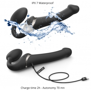 Dildo MULTI ORGASM Strap-On-Me L 15.5 x 4.2cm Noir