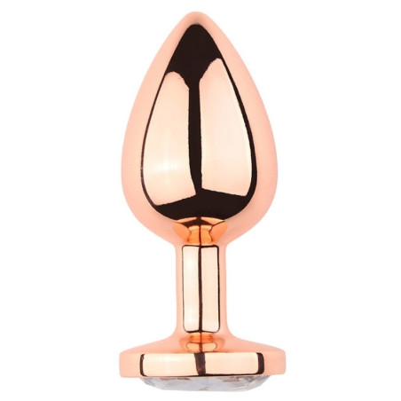 Plug Bijou anal PINKYGOLD S 6.5 x 2.7cm Bijou transparent