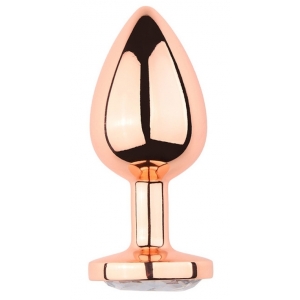 Plug Bijou anal PINKYGOLD M 7.5 x 3.3cm Bijou Transparent