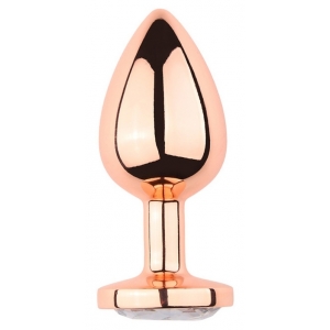 Plug Bijou anal PINKYGOLD L 8.5 x 4cm Bijou transparent