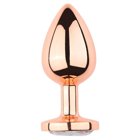 Plug Bijou anal PINKYGOLD L 8.5 x 4cm Bijou transparent
