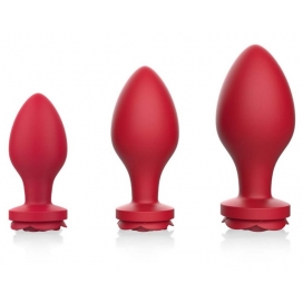 Lot de 3 Plugs Bijou ROSA Roses