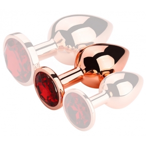 Plug Bijou anal REDGOLD M 7.5 x 3.3cm Bijou Rouge