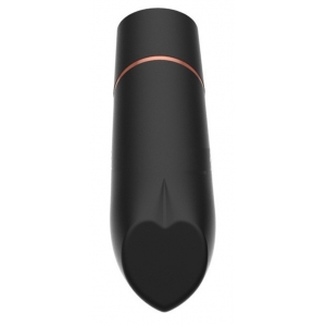 Mini Vibro HEART LIPSTICK 9cm Noir