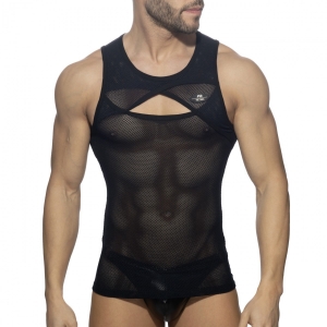 Débardeur CROSSED MESH Noir