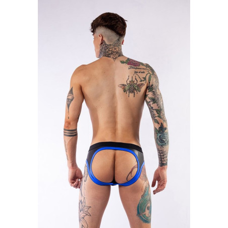 Jockstrap en néoprène JOCK BRIEF Mr B Noir-Bleu