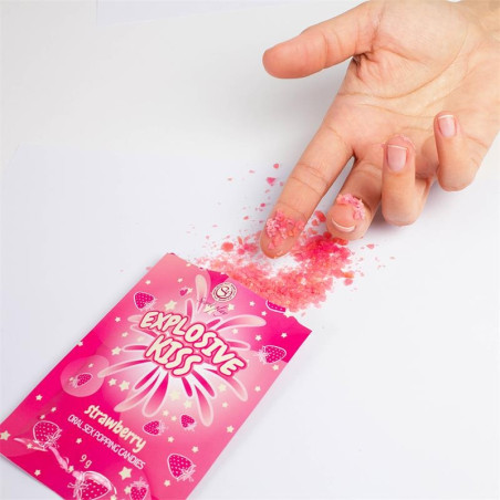 Pack de 48 bonbons Poudre pétillante EXPLOSIVE KISS Menthe et Fraise