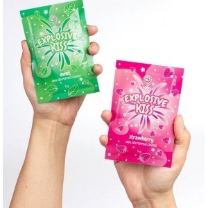 Pack de 48 bonbons Poudre pétillante EXPLOSIVE KISS Menthe et Fraise