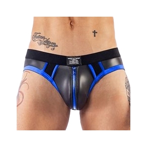 Jockstrap en néoprène JOCK BRIEF Mr B Noir-Bleu