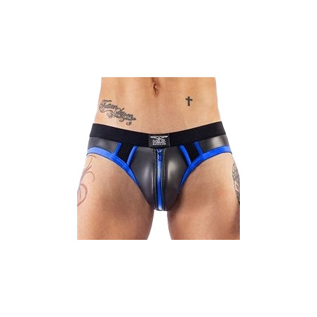 Jockstrap en néoprène JOCK BRIEF Mr B Noir-Bleu