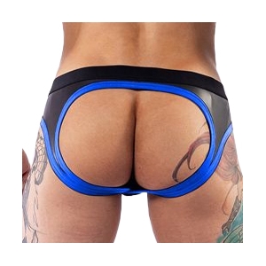 Jockstrap en néoprène JOCK BRIEF Mr B Noir-Bleu