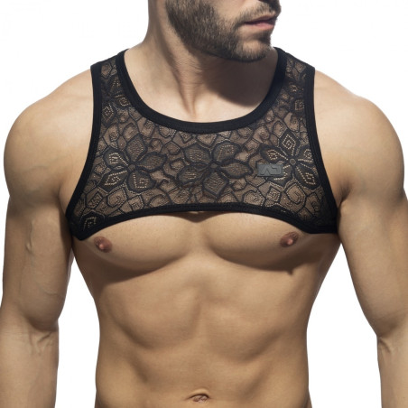 Harnais en dentelle FLOWERY Noir