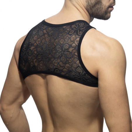 Harnais en dentelle FLOWERY Noir