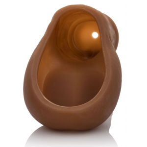 Prothèse Pénis creuse 10 x 3cm Marron