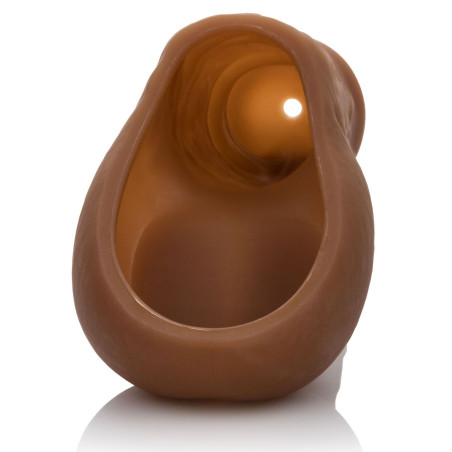 Prothèse Pénis creuse 10 x 3cm Marron