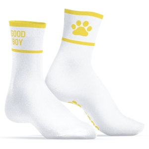 Chaussettes GOOD BOY Blanc-Jaune