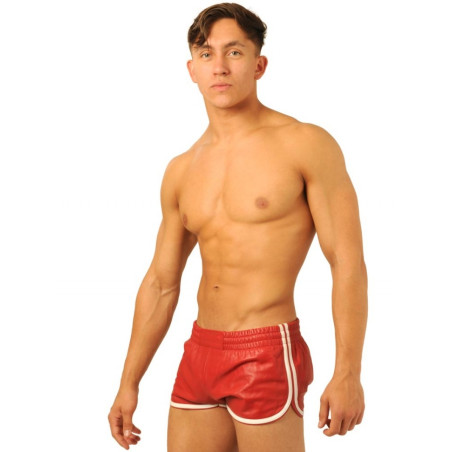 Short en cuir FIST Rouge-Blanc