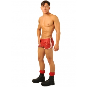 Short en cuir FIST Rouge-Blanc