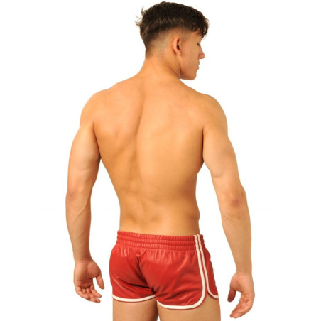 Short en cuir FIST Rouge-Blanc