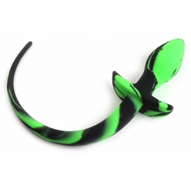 Plug Queue de Chien DOG TAIL 7.5 x 3.1 cm Vert Noir