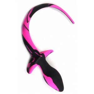 Plug Queue de chien DOG TAIL 7.5 x 3.1 cm | Queue 21 cm | Noir-Rose