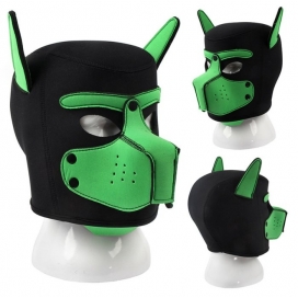 Masque Puppy néoprène DOG ON Noir-Vert 2