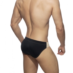 Slip de bain BICOLOR SWIM Beige-Noir
