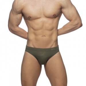 Slip de bain BICOLOR SWIM Kaki-Noir