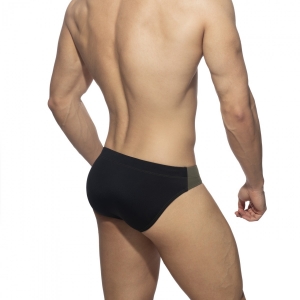Slip de bain BICOLOR SWIM Kaki-Noir