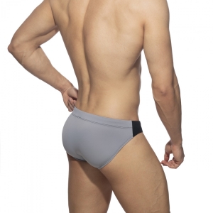Slip de bain BICOLOR SWIM Noir-Gris