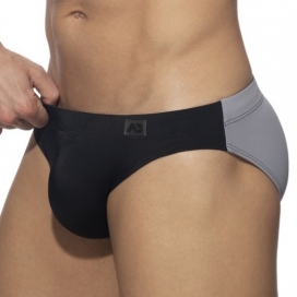 Slip de bain BICOLOR SWIM Noir-Gris