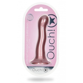 Plug en silicone CURVY G-SPOT 17 x 3.5cm Rose 2