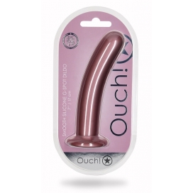 Plug en silicone SMOOTH G-SPOT L 17 x 3.5cm Rose 2