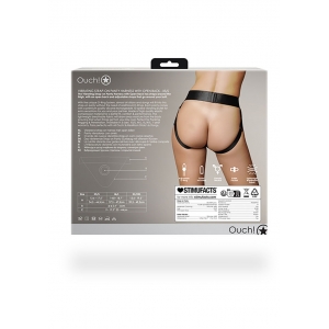 Jockstrap vibrant STRAP-ON OPEN BACK Noir