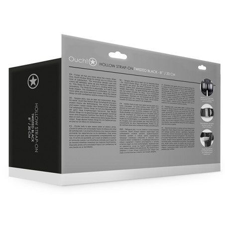 Gode ceinture creux HOLLOW STRAP Curved 20 x 4cm